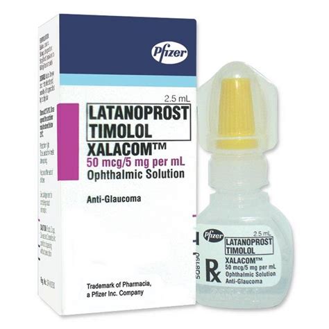 XALACOM Ophthalmic Solution (Latanoprost/Timolol。